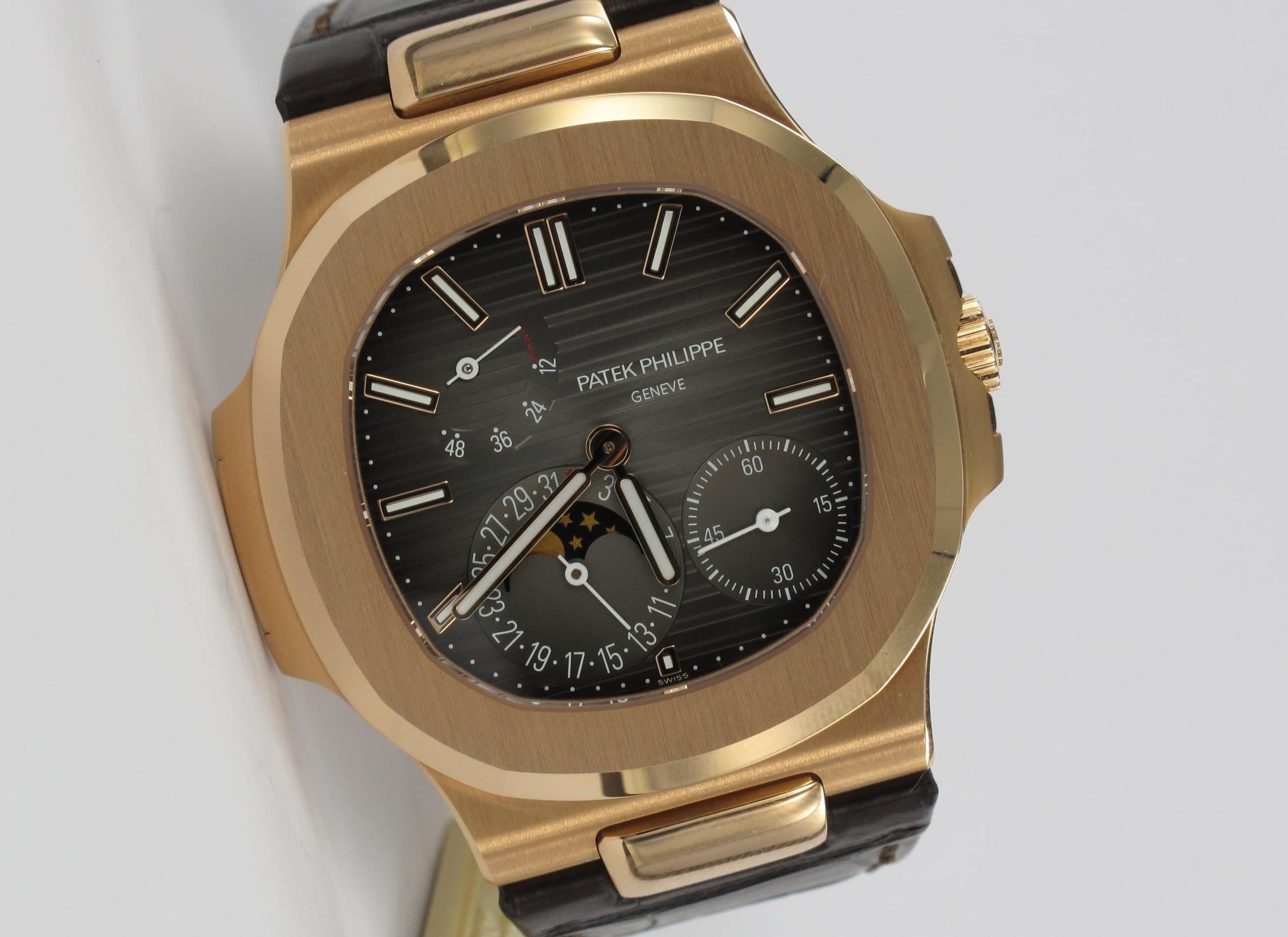 Patek Philippe Nautilus in Roségold mit Mondphasenanzeige